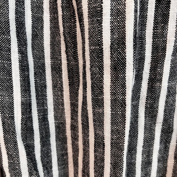 NWT Elan Strapless Black & White Striped Linen Blend Jumpsuit Women's Size Small - Picture 3 of 6